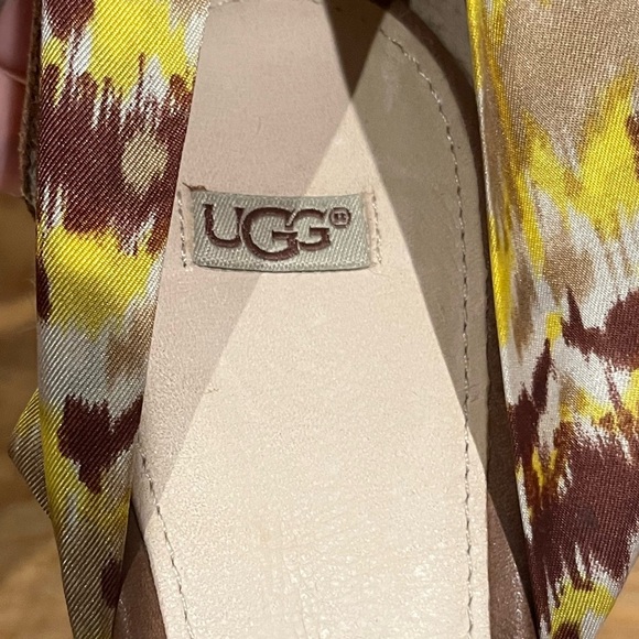 Ugg Womens‎ Lucianna yellow and brown heel wedges - Picture 4 of 9